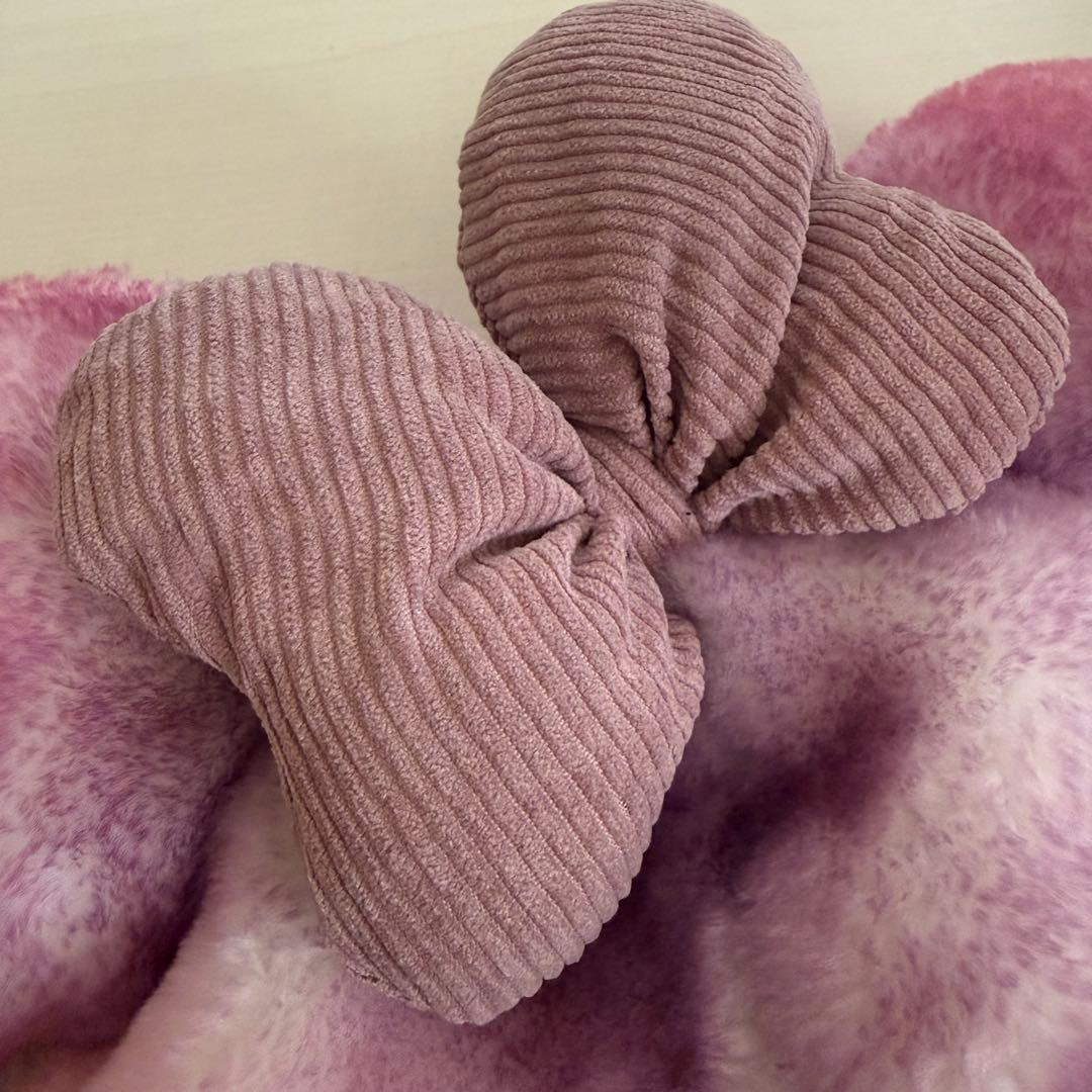 ミニー　マフラーキャップ　耳付きファンキャップ ピンク紫　ディズニー