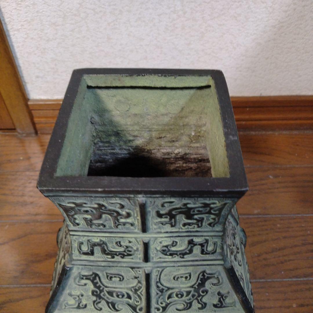 骨董品　花入　青銅