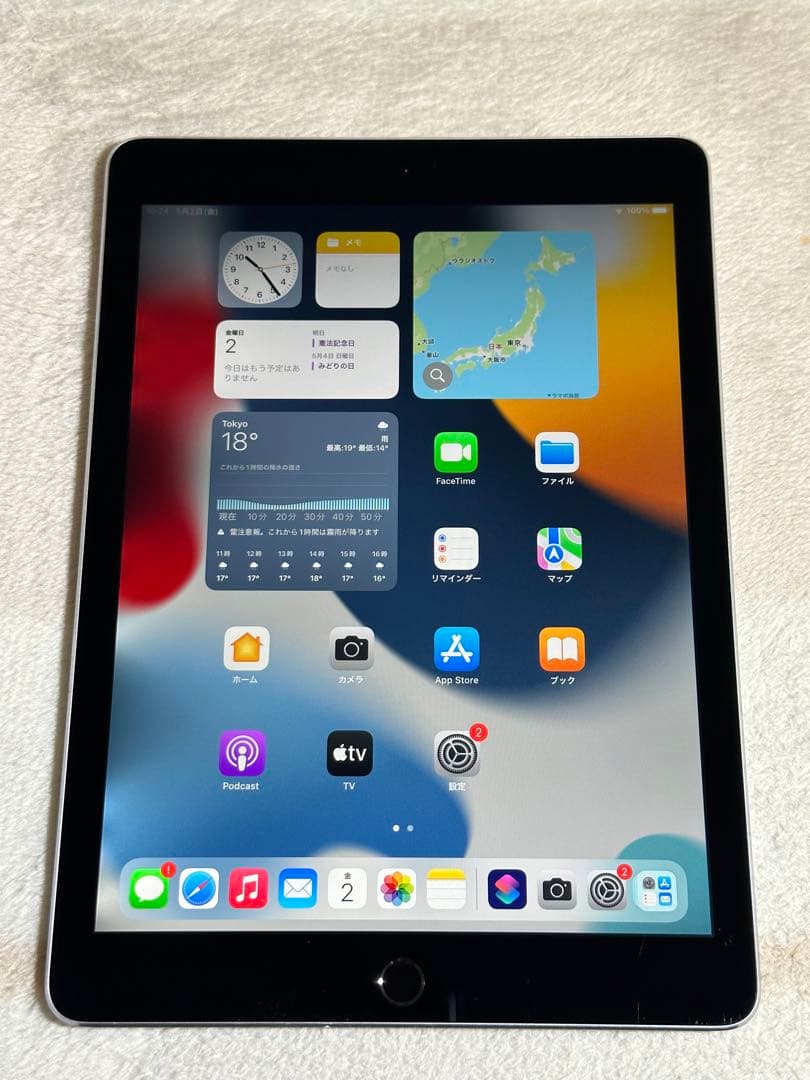 Apple iPad Air 2 スペースグレイ16GB 美品 バッテリー96%