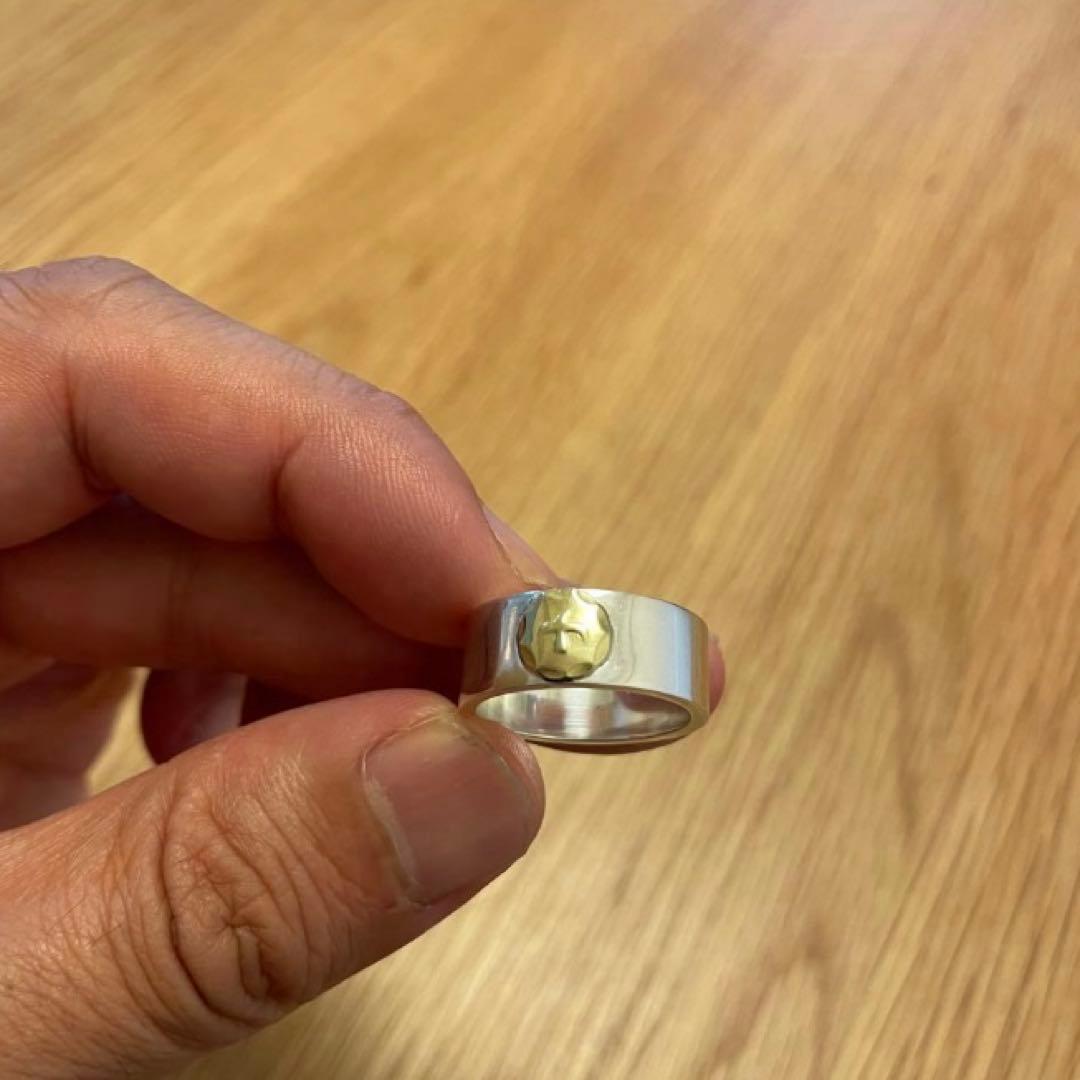 平打ち 印台 リング 指輪 17号 アクセサリー ハンドメイド ノーブランド