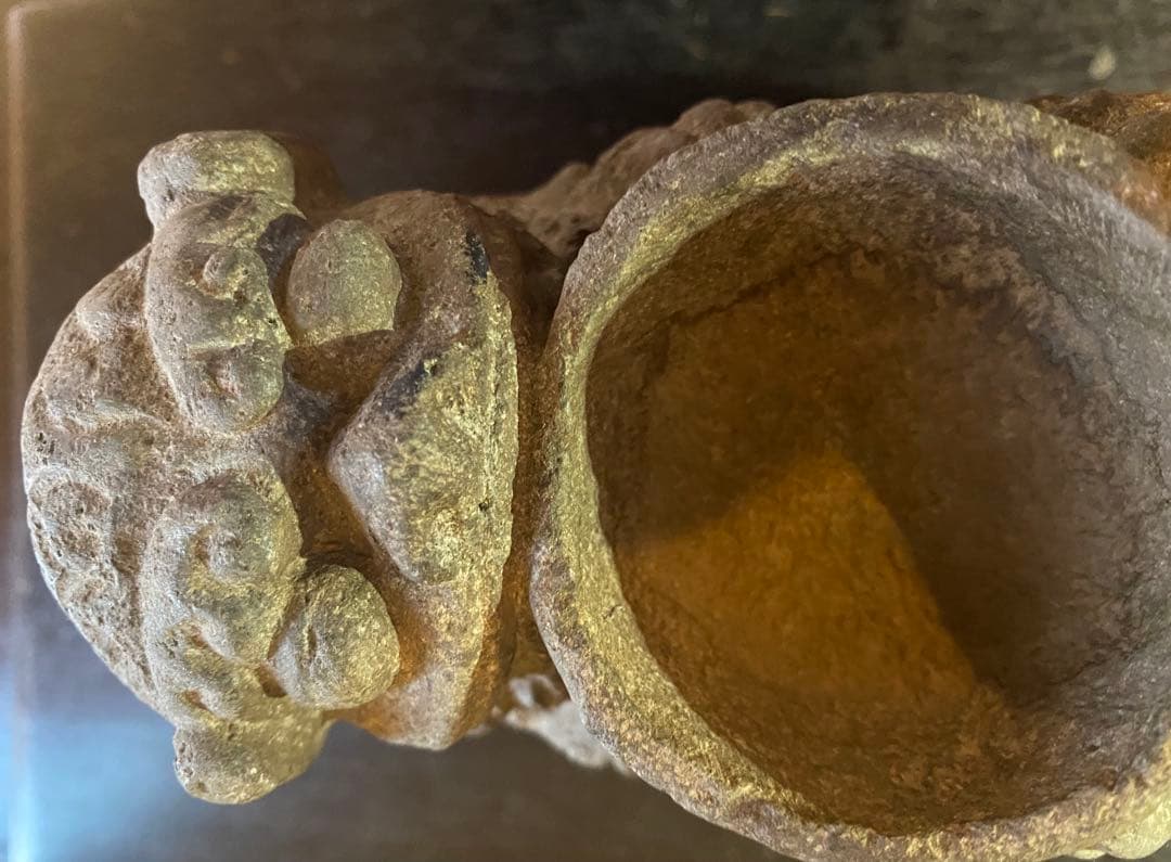 アンティーク　清代・石材彫刻　獅子　ヴィンテージ　レア