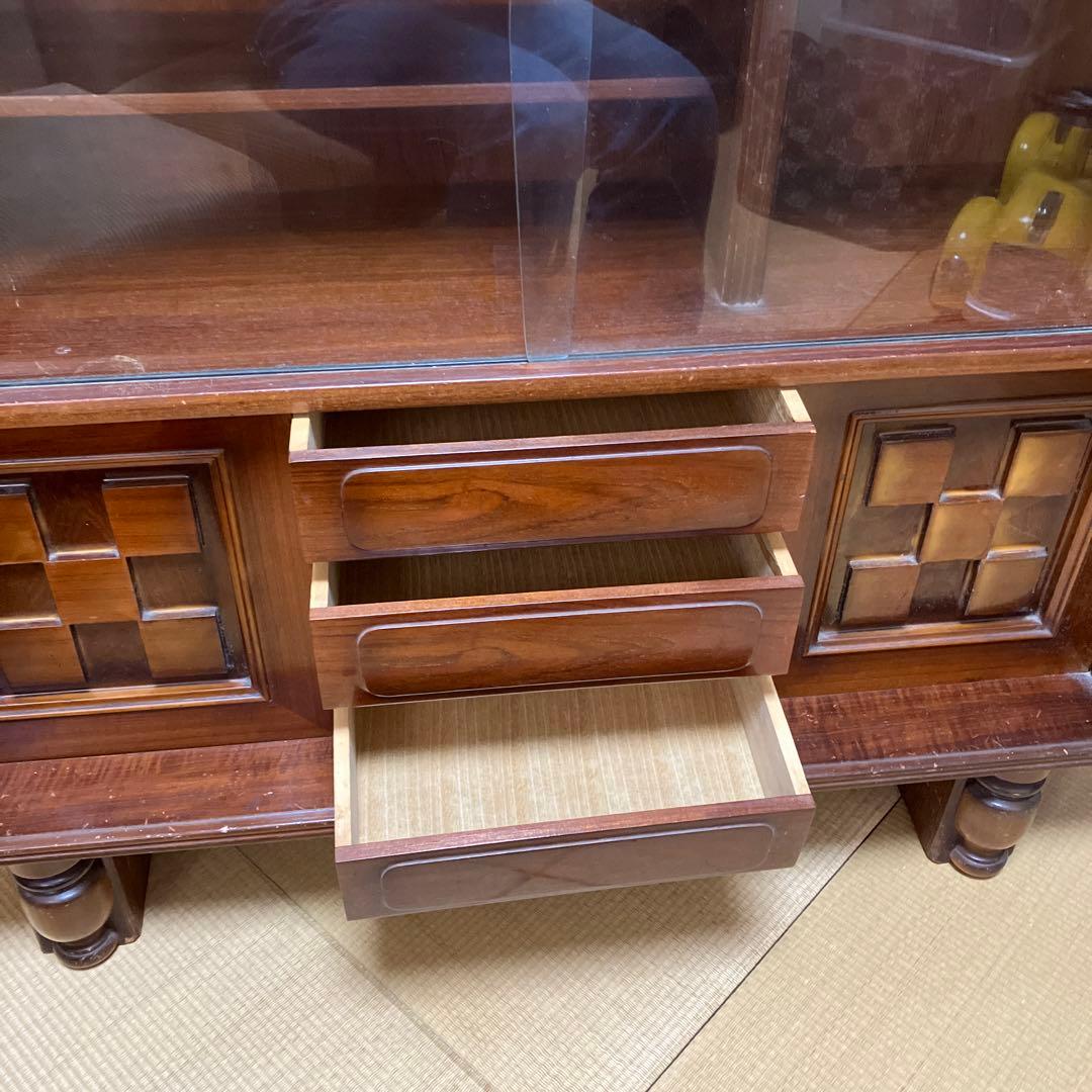 【配送料込み】ビンテージ　木製家具　飾り棚　食器棚