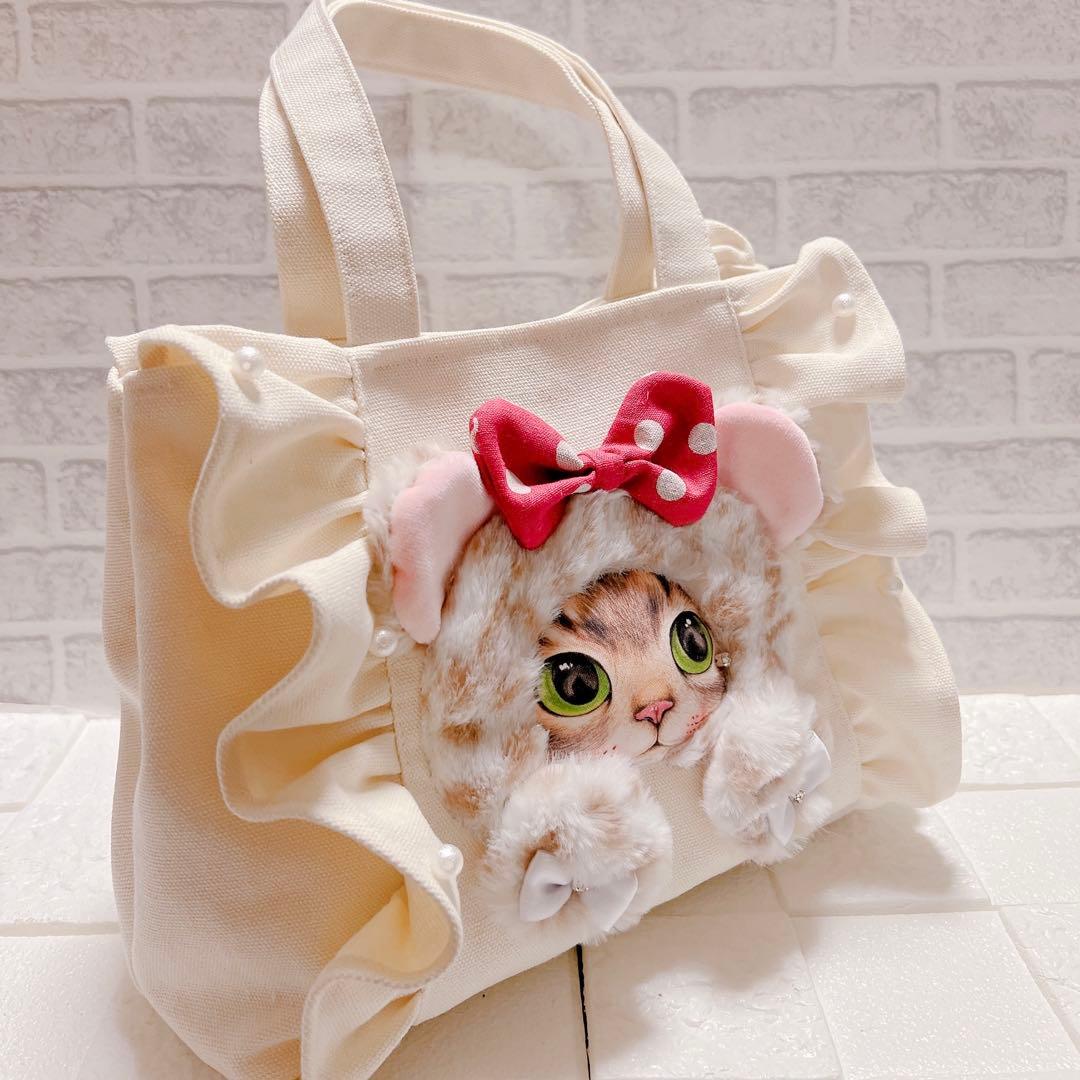 コヤンイサムチョン トートバッグ アイボリー 帆布 サンダー zoomフェイス