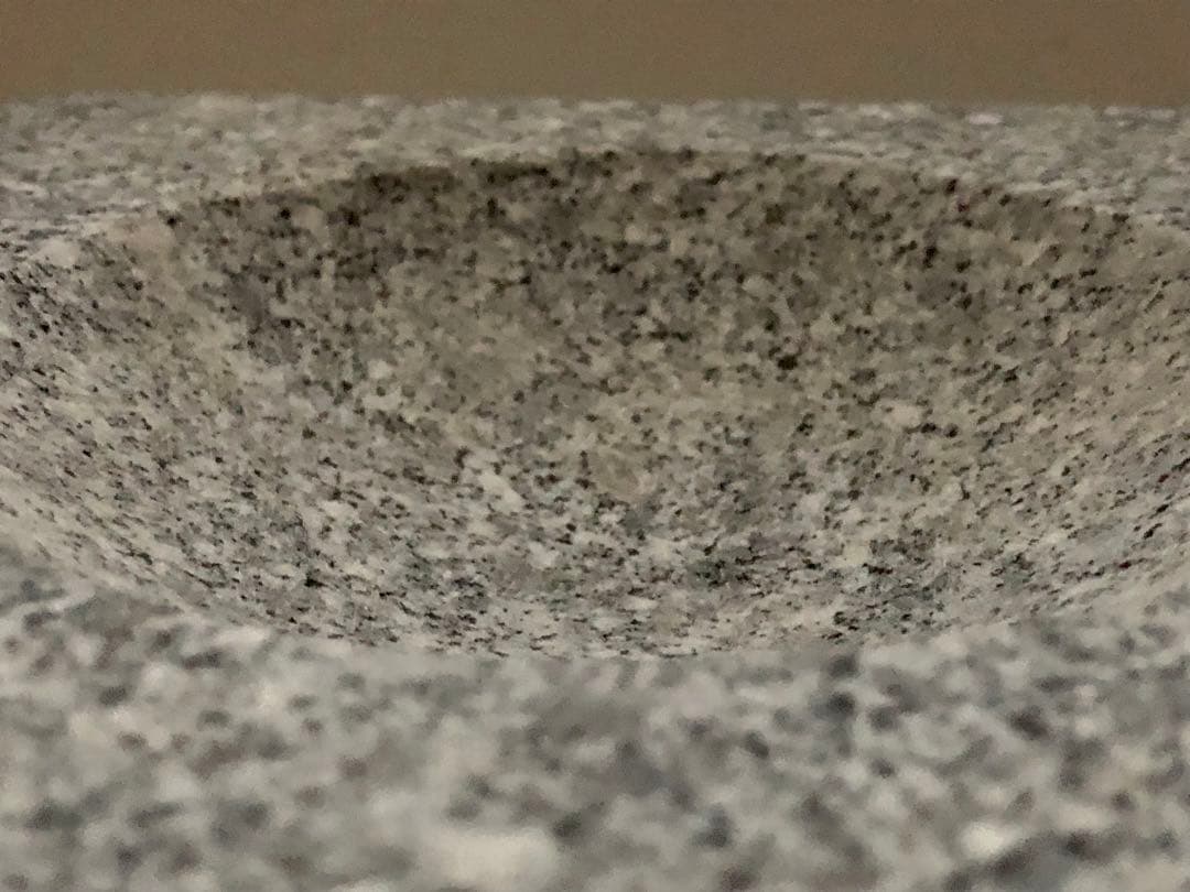 ミニつくばい 15cm角 天然御影石 インテリアオブジェ 和モダン