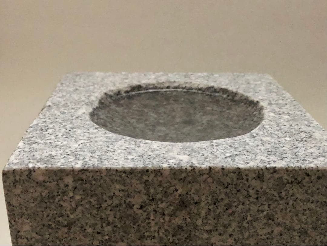 ミニつくばい 15cm角 天然御影石 インテリアオブジェ 和モダン