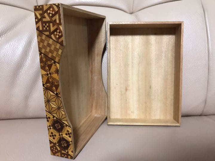 寄木細工　工芸品　アンティーク　民芸品　収納箱　小物入れ　木箱