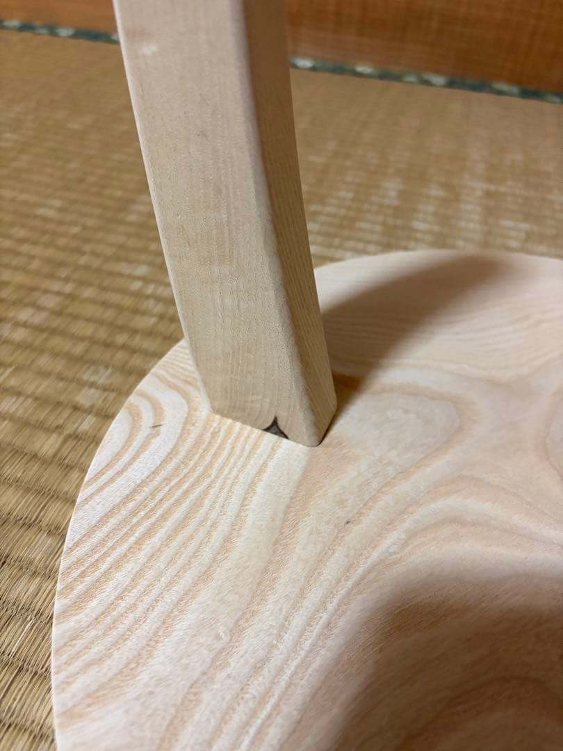 1402建具屋一筋58年のおじいちゃんの手作りスツール、イス☆タモ