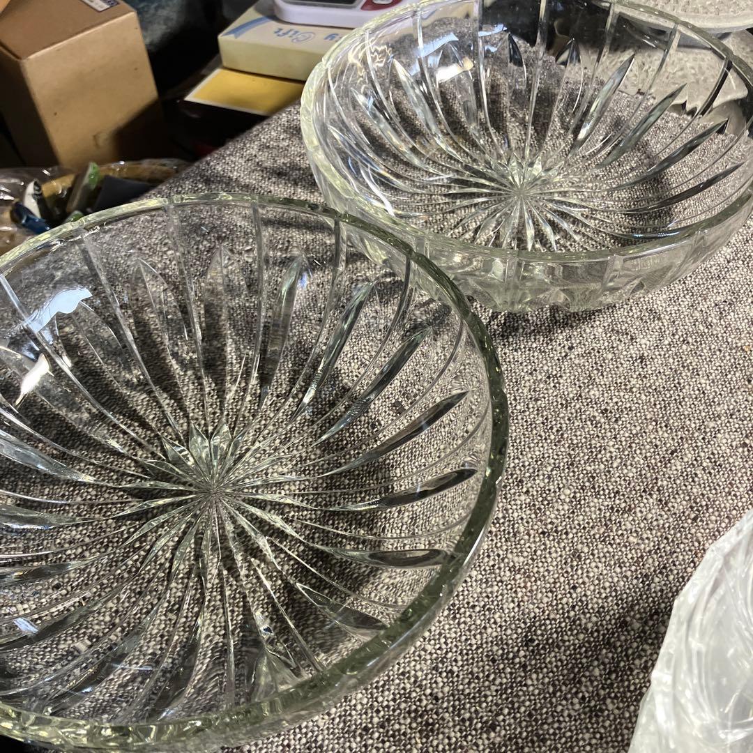 昭和レトロ　ガラス製　ガラス食器セット　ボウル　皿　鉢　小皿　まとめ売り