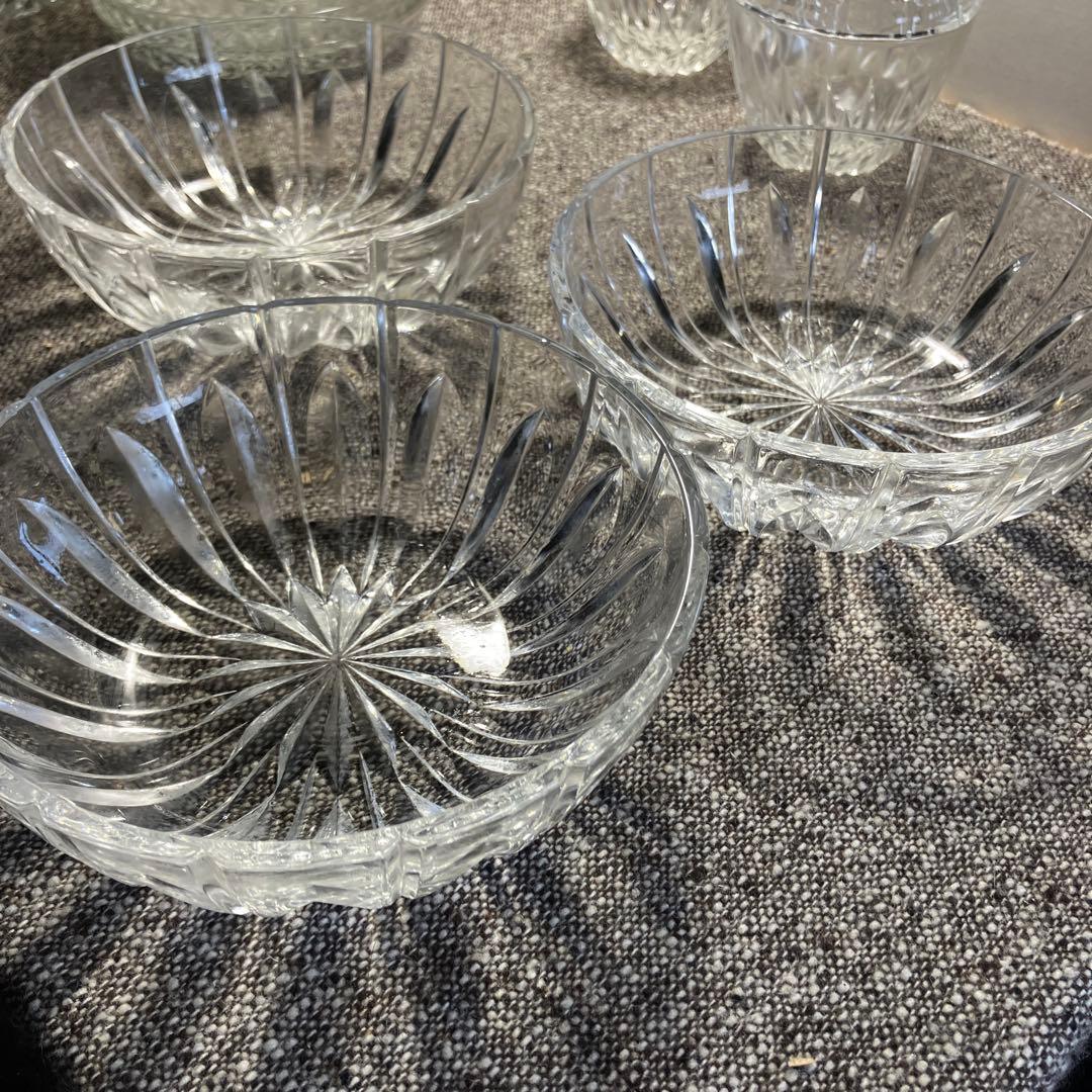 昭和レトロ　ガラス製　ガラス食器セット　ボウル　皿　鉢　小皿　まとめ売り