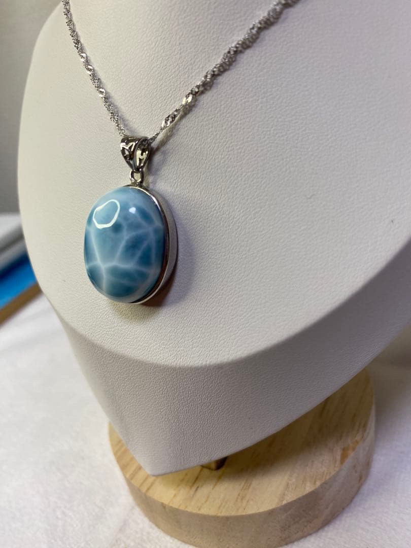 ラリマー　ドミニカ共和国産　ハイグレード　天然石　ペンダントトップ