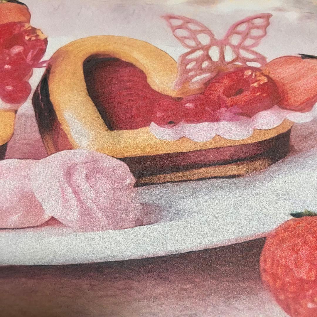 スイーツアート8パステル画　額縁寸法32.7㎝×24.0㎝×1.5㎝