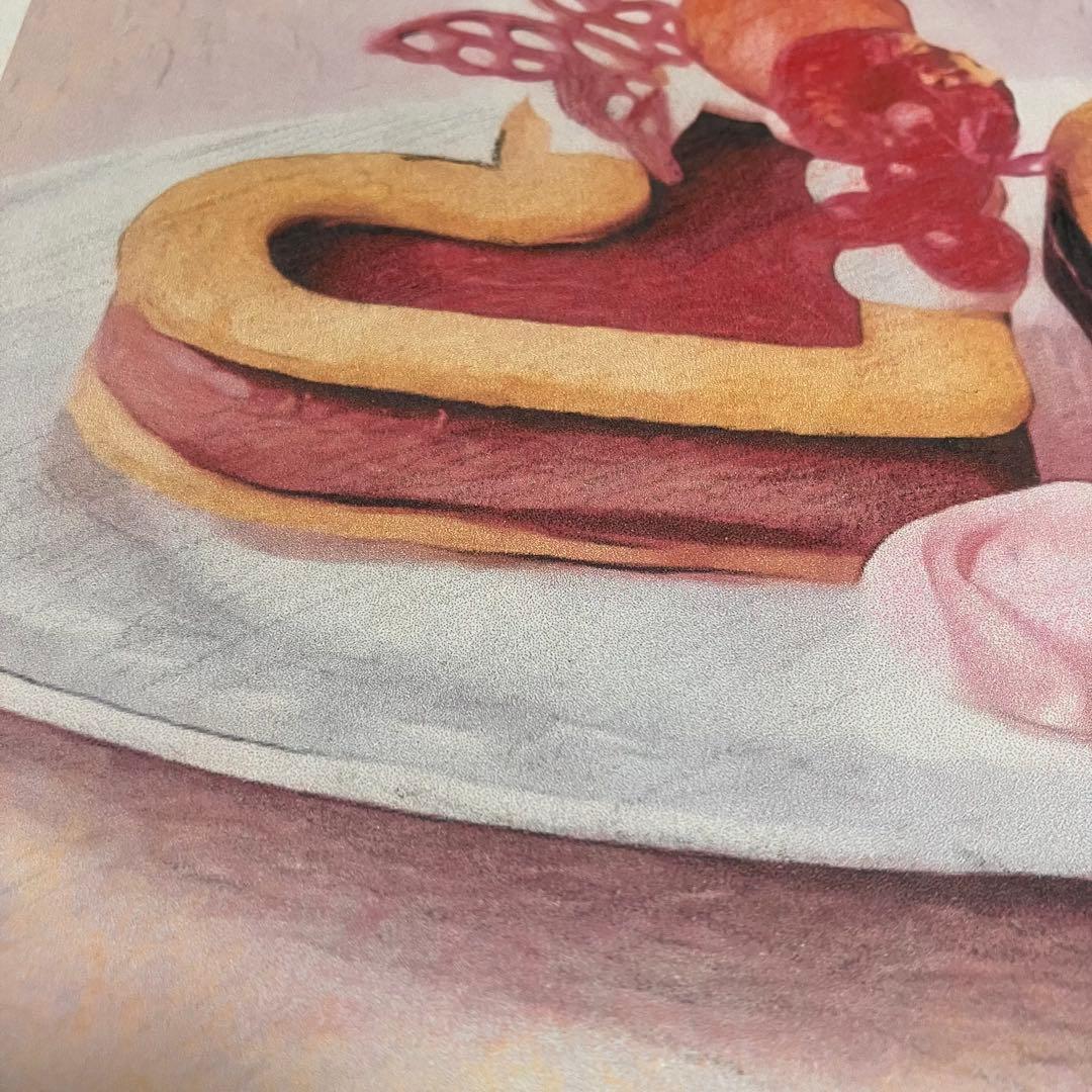 スイーツアート8パステル画　額縁寸法32.7㎝×24.0㎝×1.5㎝