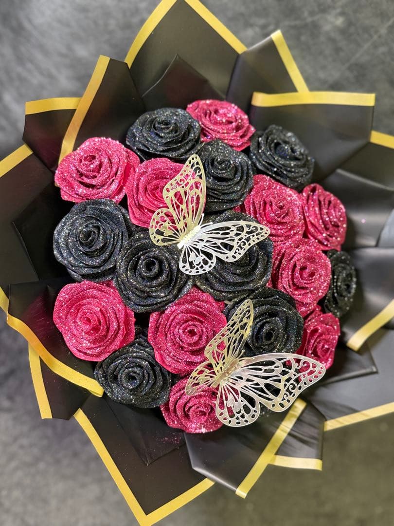 グリッターローズブーケ25本 オーダー用