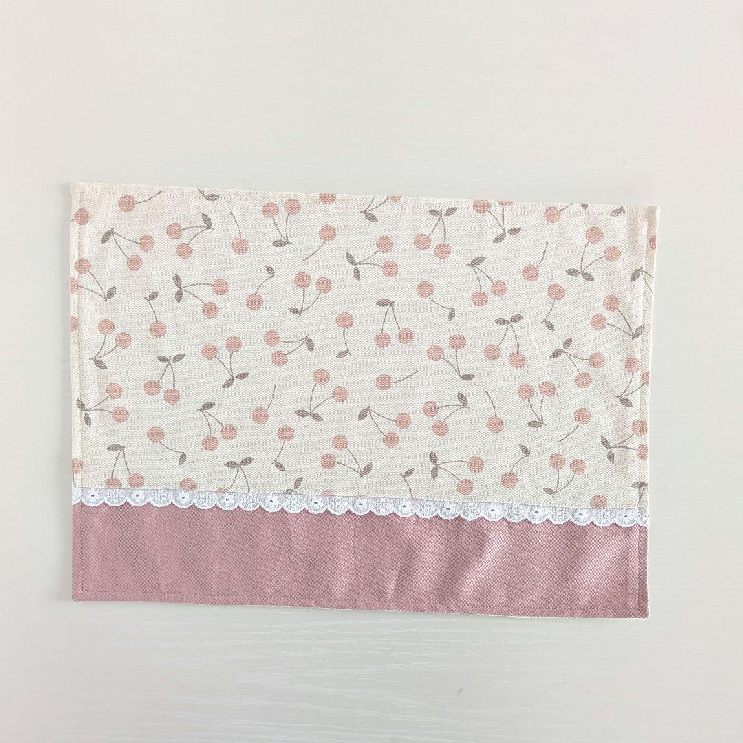 ハンドメイド　入園入学セット　レッスンバック　ランチマット　うさぎ刺繍ヌビ