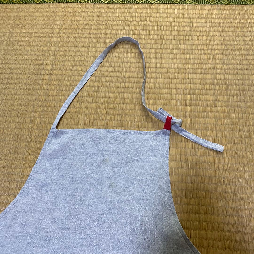 リーノ　エ　リーナ　フルエプロン　リネン100% グレー　レタス2点