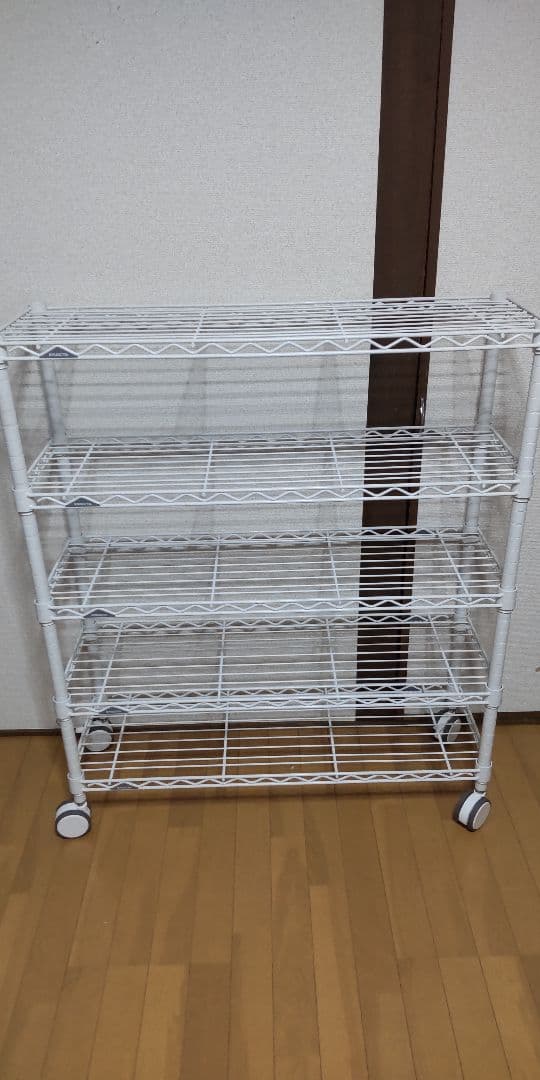 スチールラック 全国配送料無料 ERECTA ホワイト キャスター付