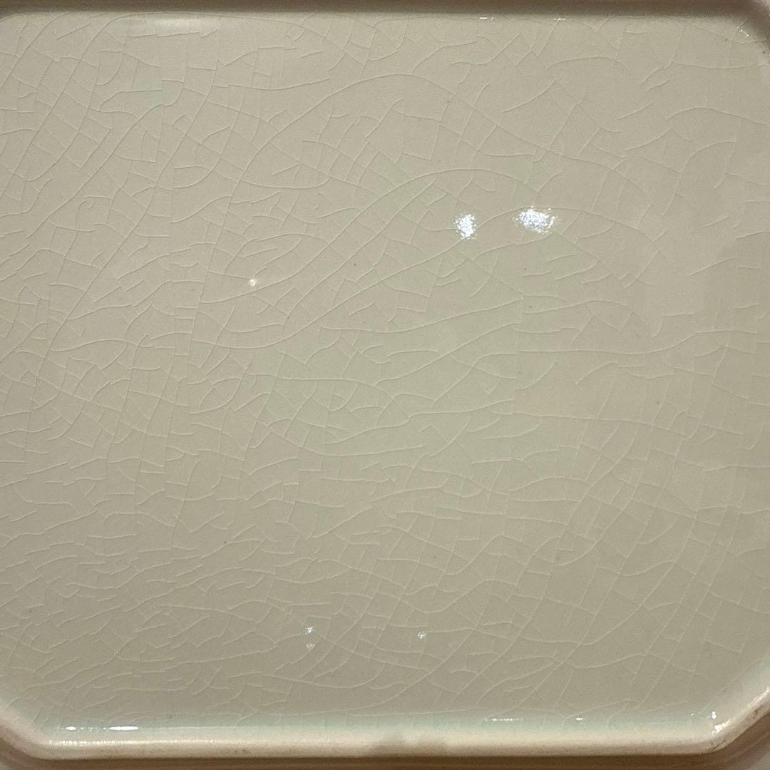 有田焼 伊万里焼 色絵 牡丹御所車文 角皿 飾り皿 有田焼 伊万里焼 染錦 色絵