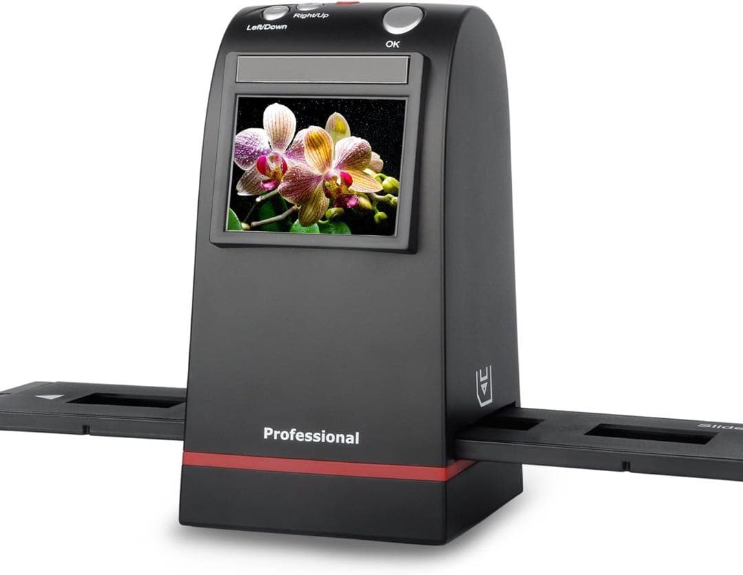 フィルムスキャナー 高画質3600dpi900万画素 2.4型モニタ付