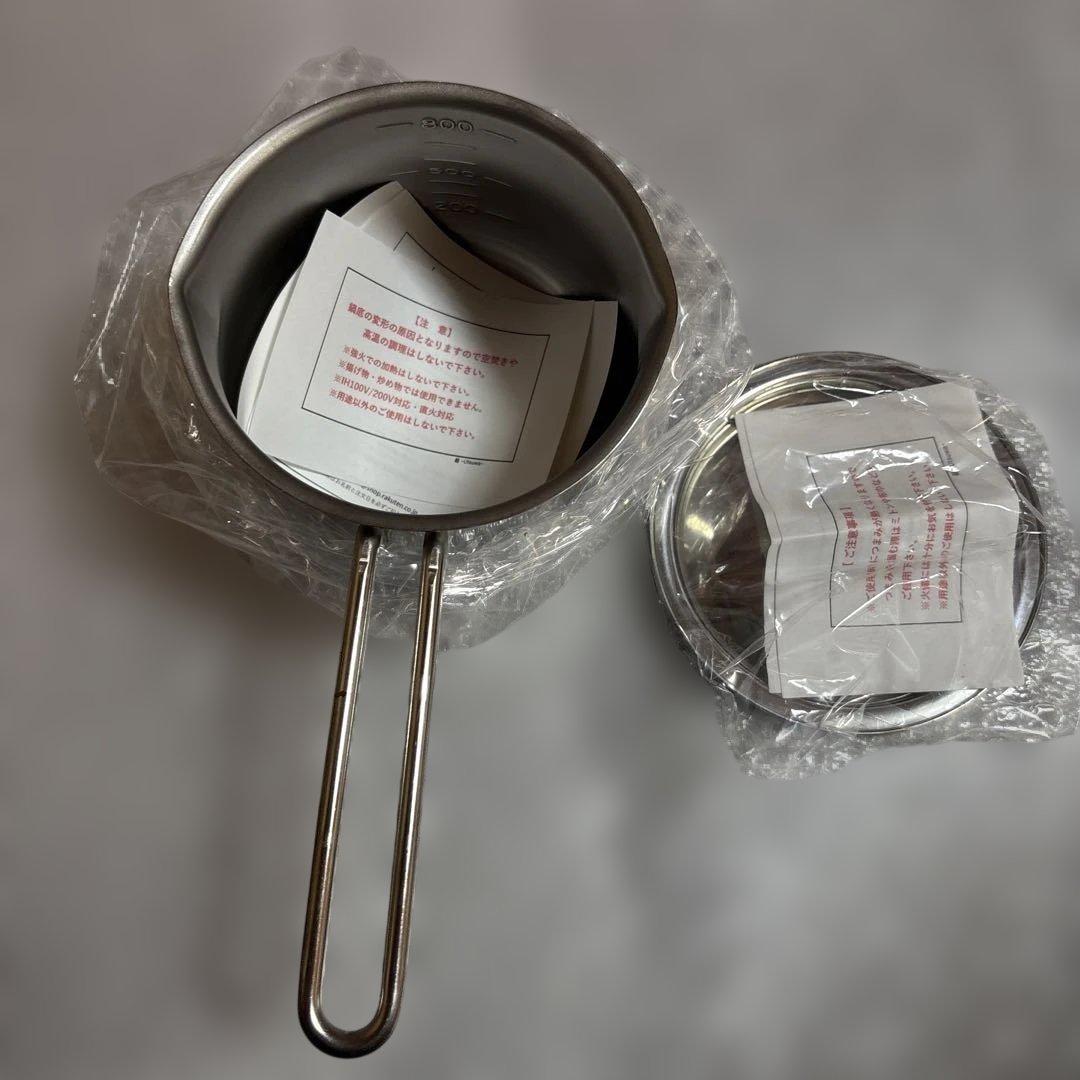 燕三条　ミルクパン蓋付き♡ステンレス製手付きボール800㎖•1000㎖3点セット