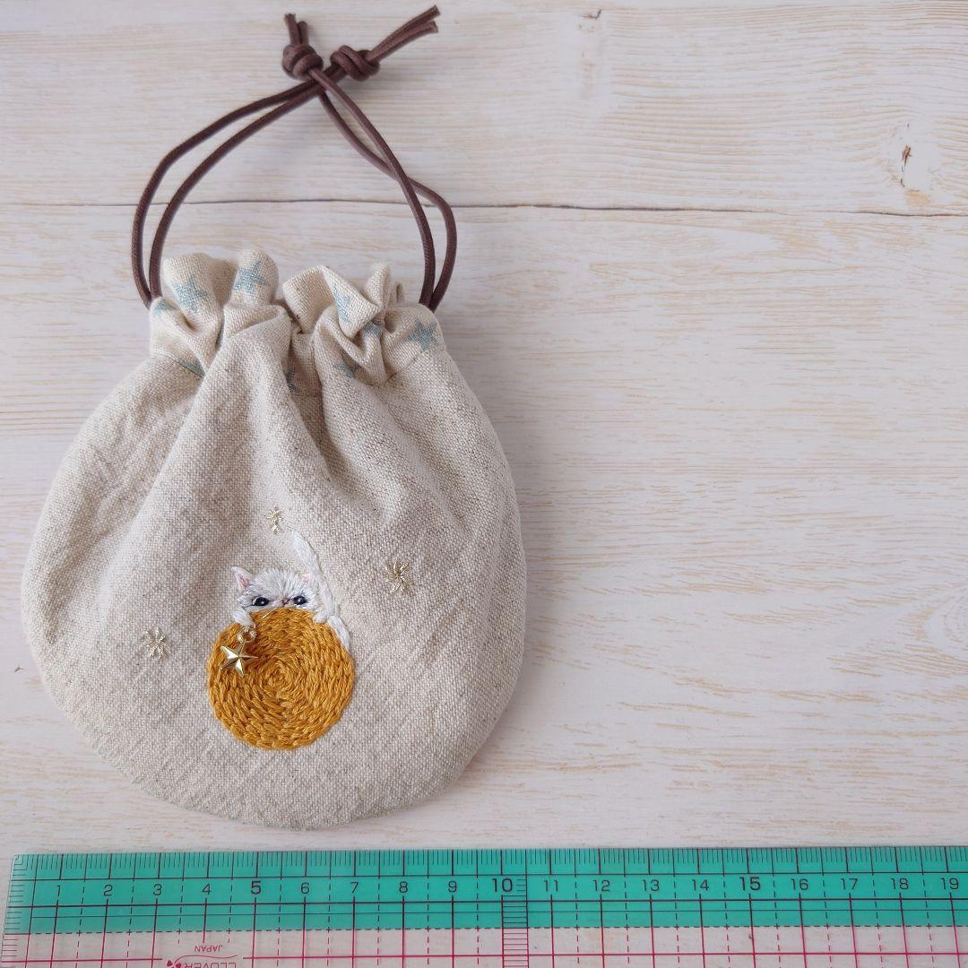 ちっちゃな巾着 サシェ M ／詰替タイプ【猫の星に願いを…】