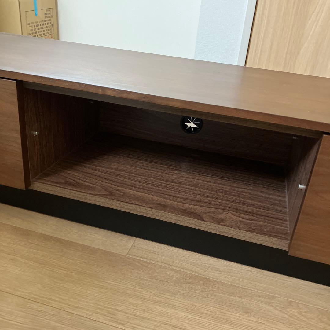 ニトリ　ブラウン テレビボード 引き出し付き