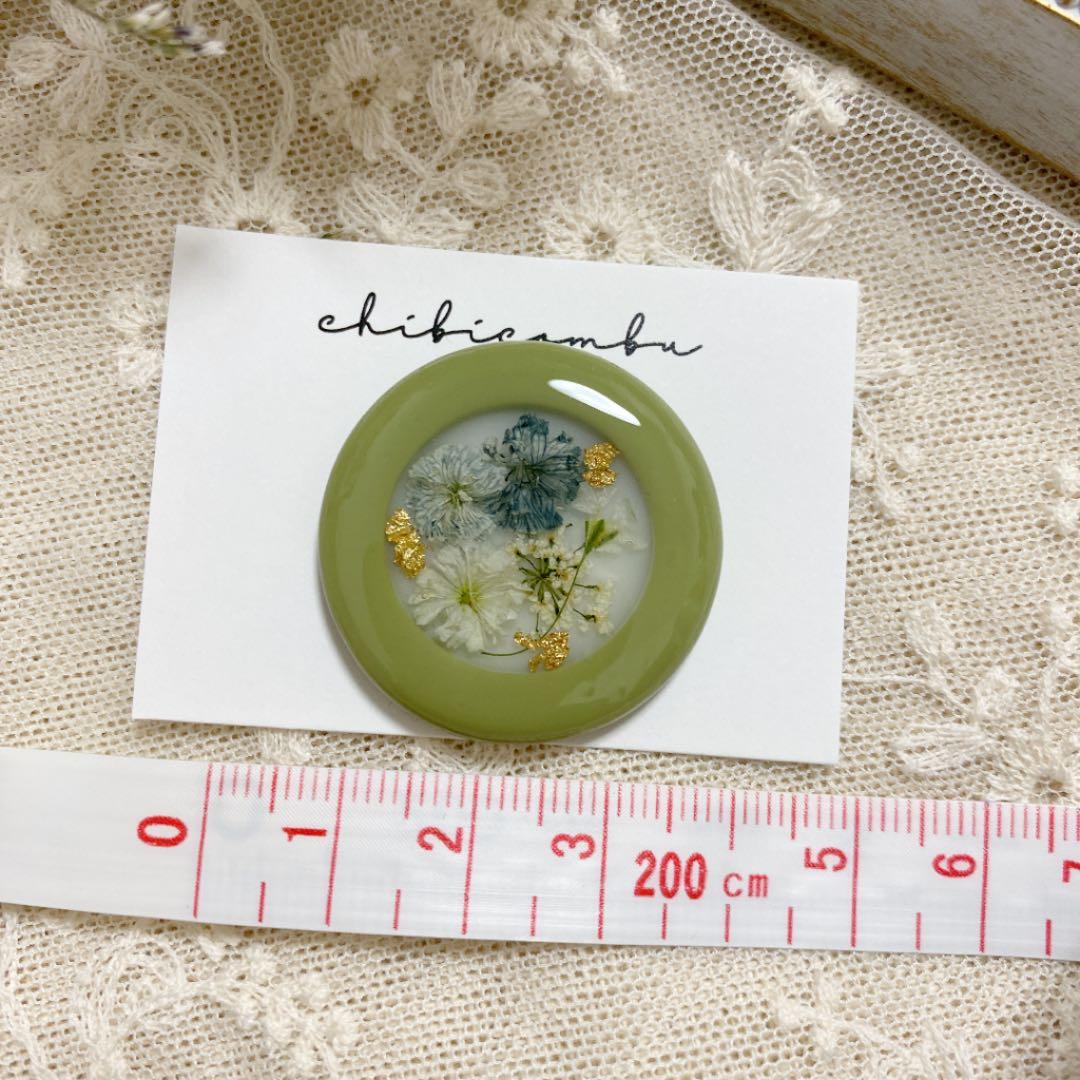 ハンドメイド　レジン　お花　ヘアゴム　ポニーフック　ブローチ　no.140