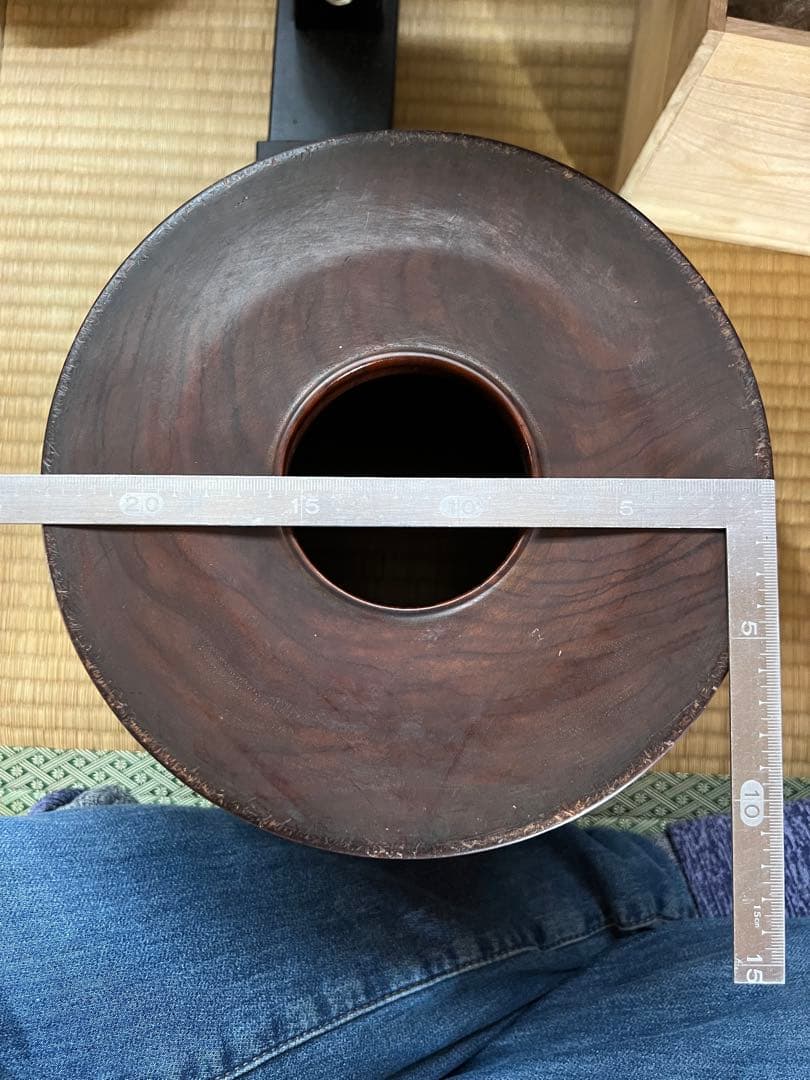 古美術 特大木筆筒 文房具 唐木 古美术