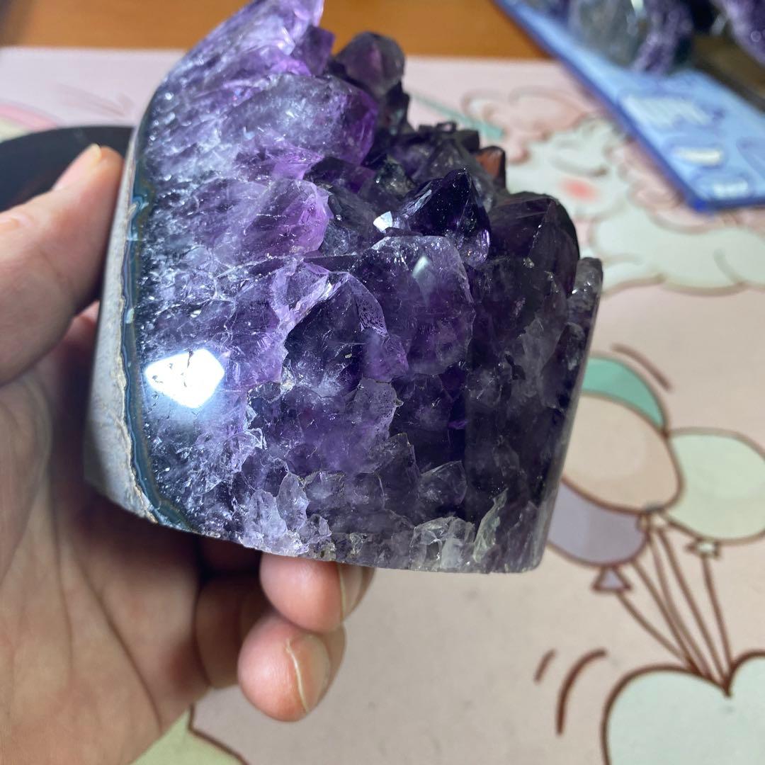 【極上】ウルグアイ超大体アメジストクラスター原石（幸運水晶）天然紫水晶