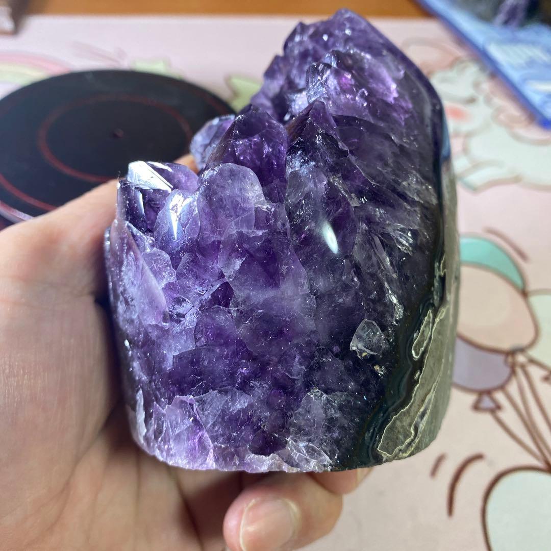【極上】ウルグアイ超大体アメジストクラスター原石（幸運水晶）天然紫水晶