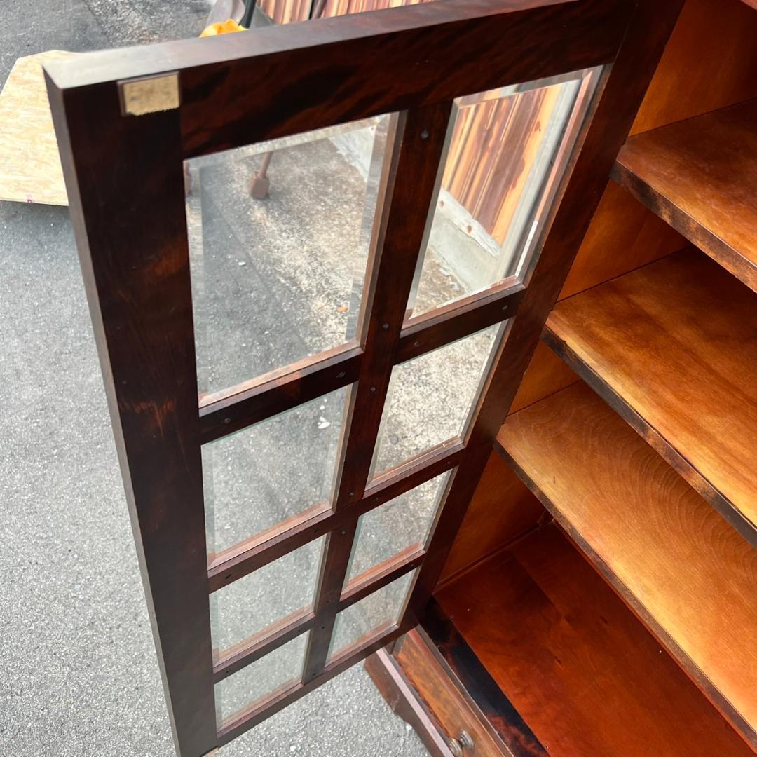 旧家より　北海道民芸家具　キャビネット　飾り棚　本棚　【たのメル便♪】