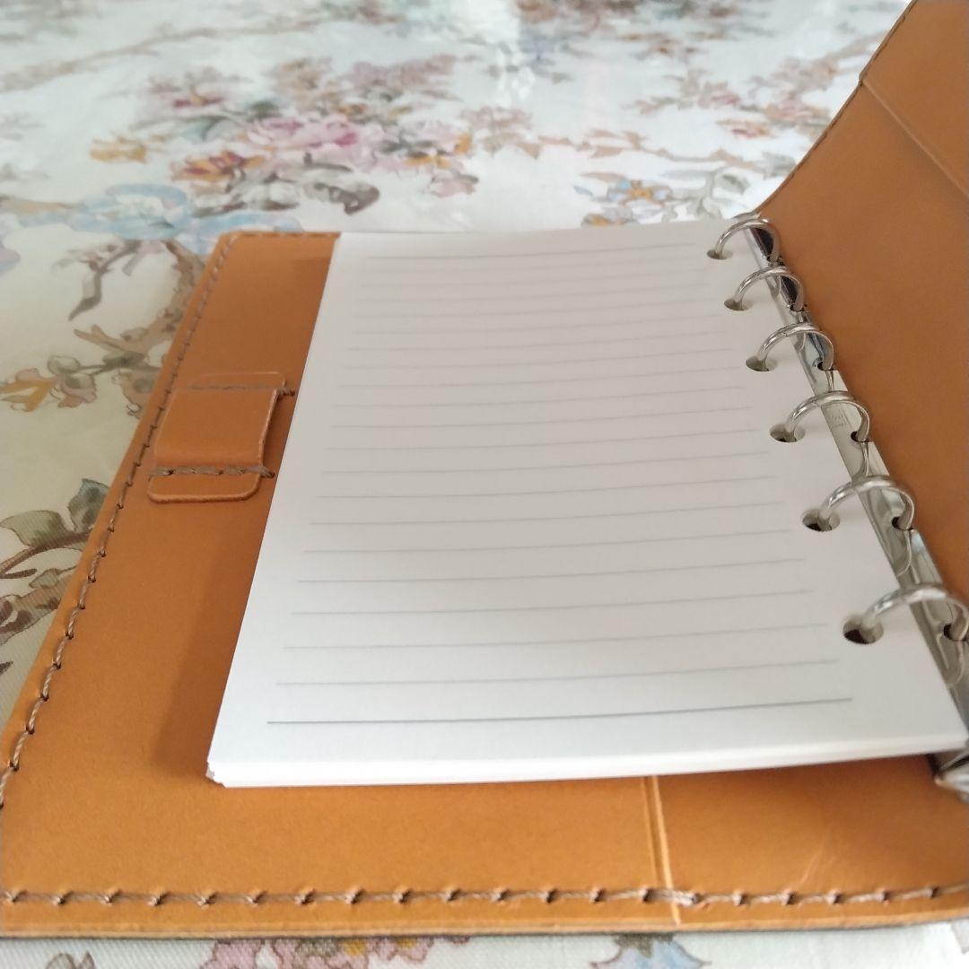 システム手帳　ルガトショルダー　黒 B7ミニ6穴用　フラットタイプ