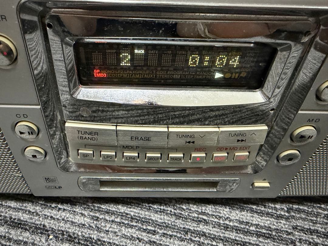 ジャンク シャープ MD/CDシステム MD-F230-SとMD複数セット