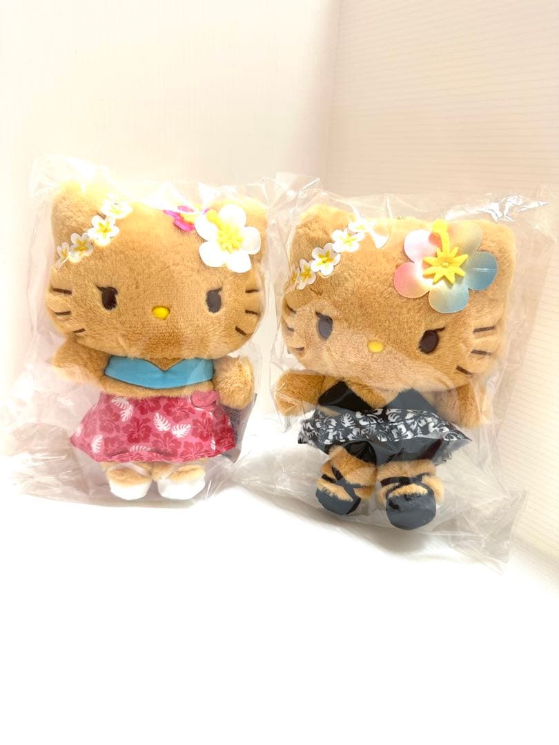 新品　日焼けキティ　トコナツバケーション　マスコットキーホルダー　ブラックピンク