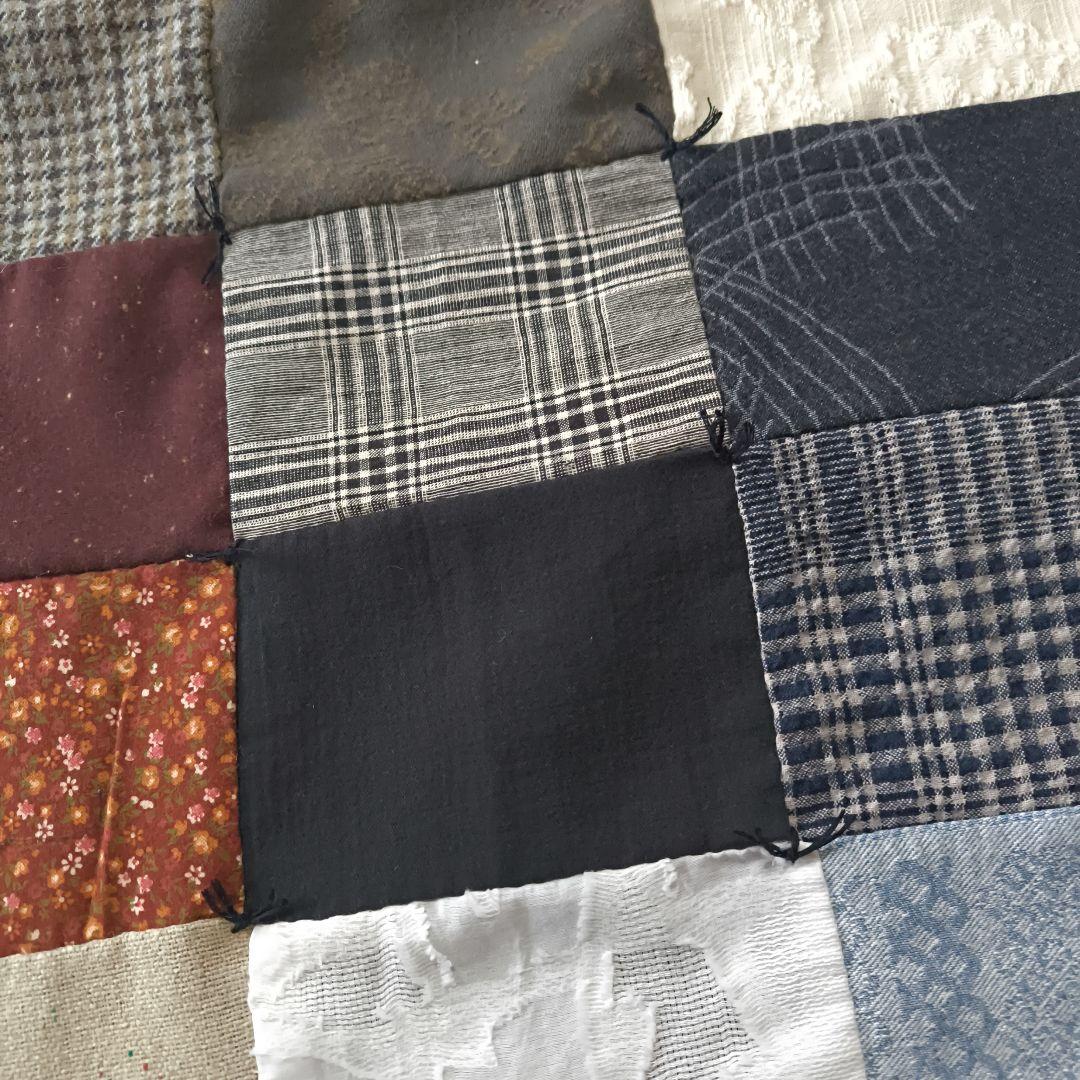 お値下げハンドメイドパッチワーク暖か大判ブランケット群言堂 松場登美 藍