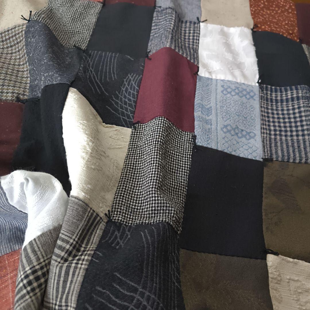 お値下げハンドメイドパッチワーク暖か大判ブランケット群言堂 松場登美 藍