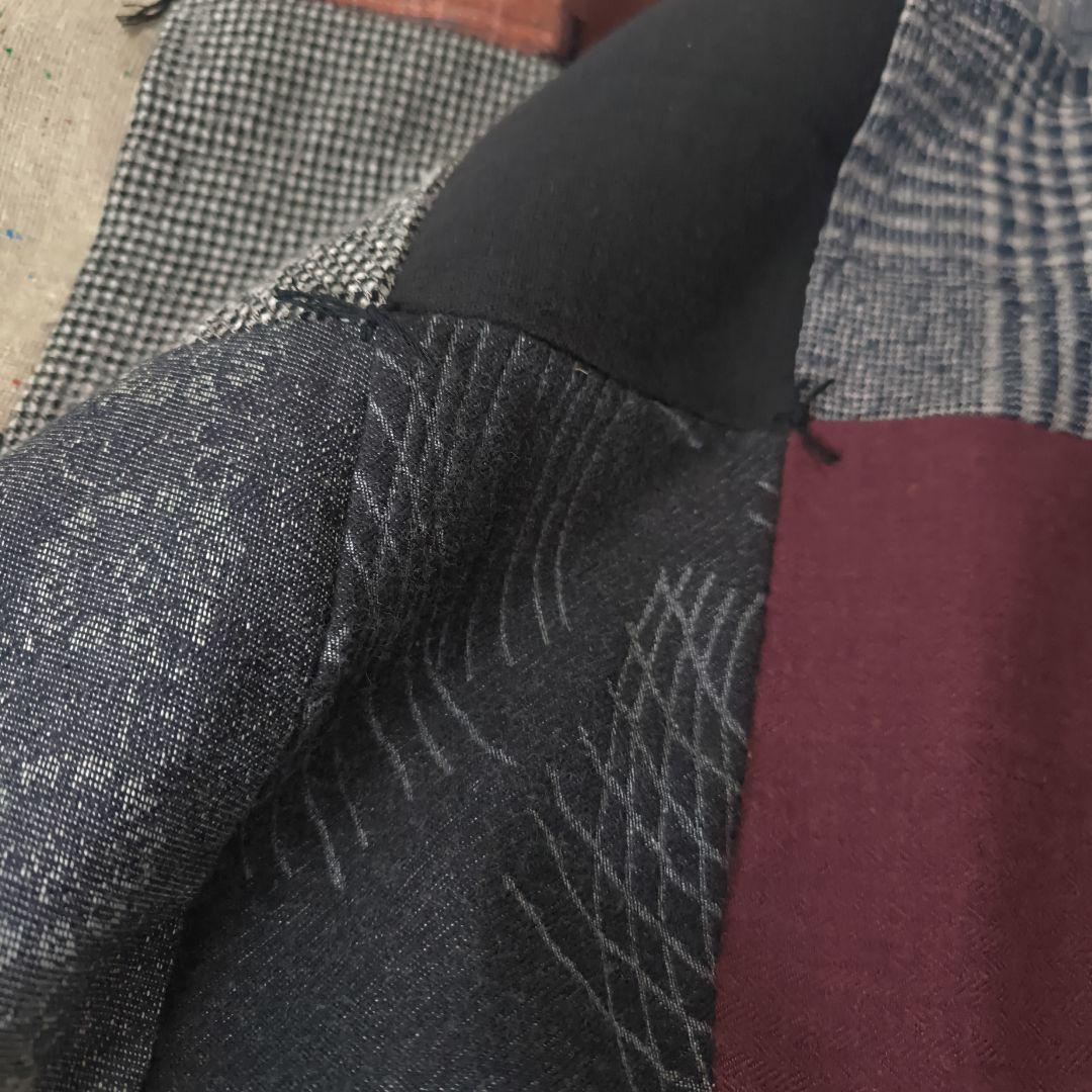 お値下げハンドメイドパッチワーク暖か大判ブランケット群言堂 松場登美 藍