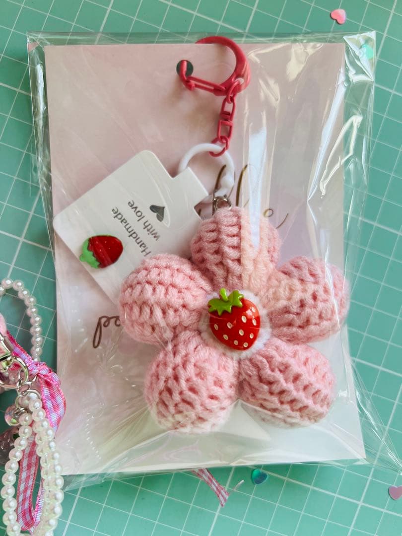 ストロベリー いちご あみぐるみ 人形 ハンドメイド セット バッグ付き