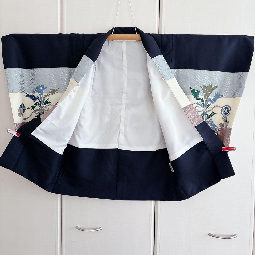 七五三　5歳　７歳　男児　男の子　羽織　袴セット　懐剣　角帯　着物　雪駄　黒