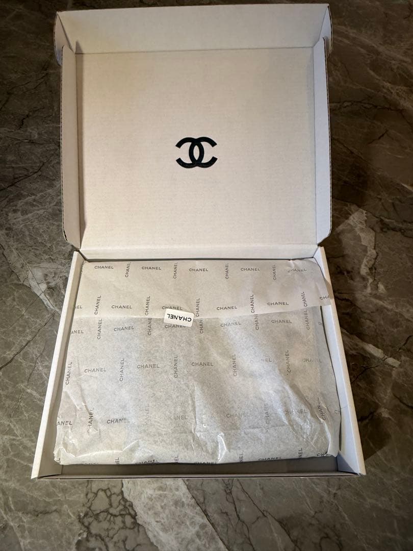 CHANEL マンチェスター　マフラー カメリア カシミヤ混 VIPギフト 箱