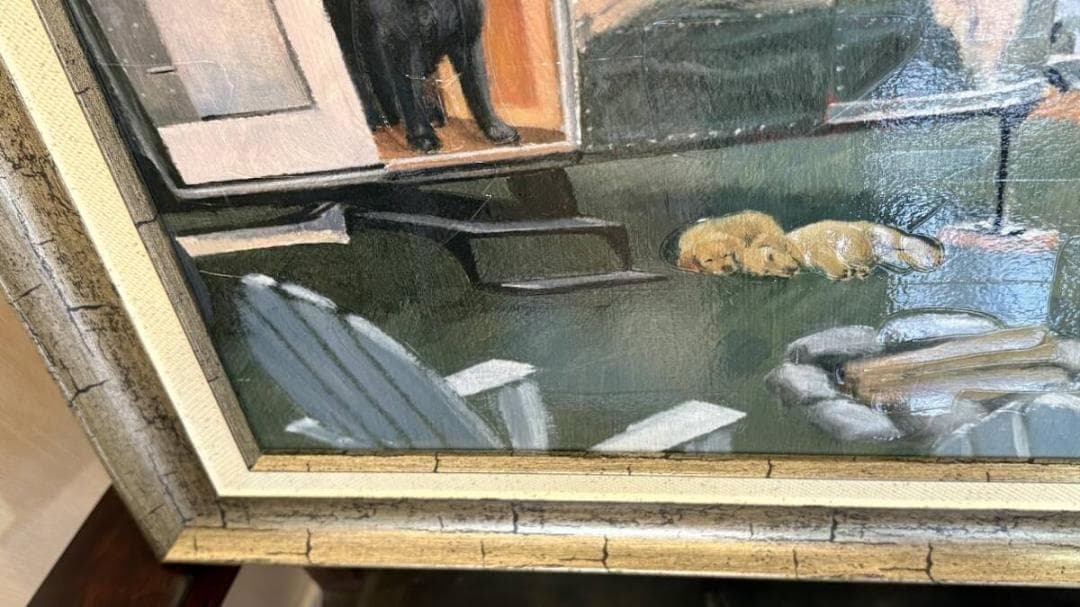 軽量 「ケイナイン キャンプ」犬と風景のアートフレーム　ラブラドール