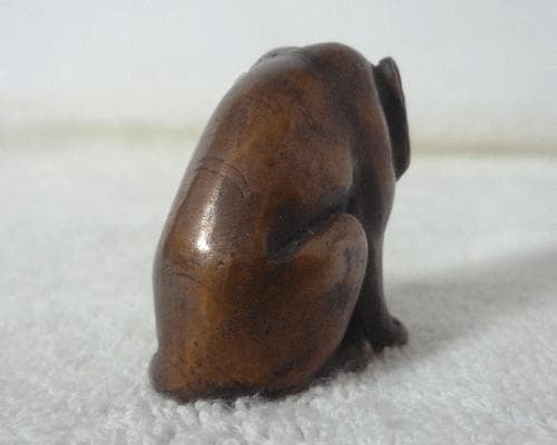 極美品　吉兆　寅　干支　旭峰造　高岡銅器　縁起物　置物