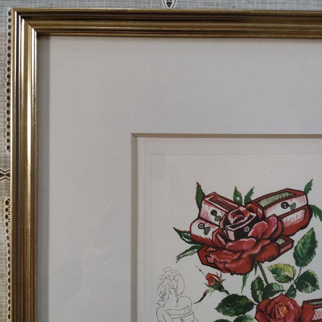 \"新品\"サルバドールダリ　銅版画『薔薇（シュルレアリスムの花）』1972年製作