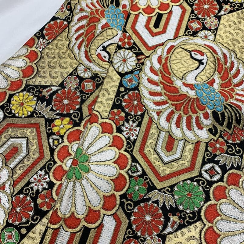 511ag19■七五三 七歳 女児 着物&丸帯 絞り染風 扇■状態良好