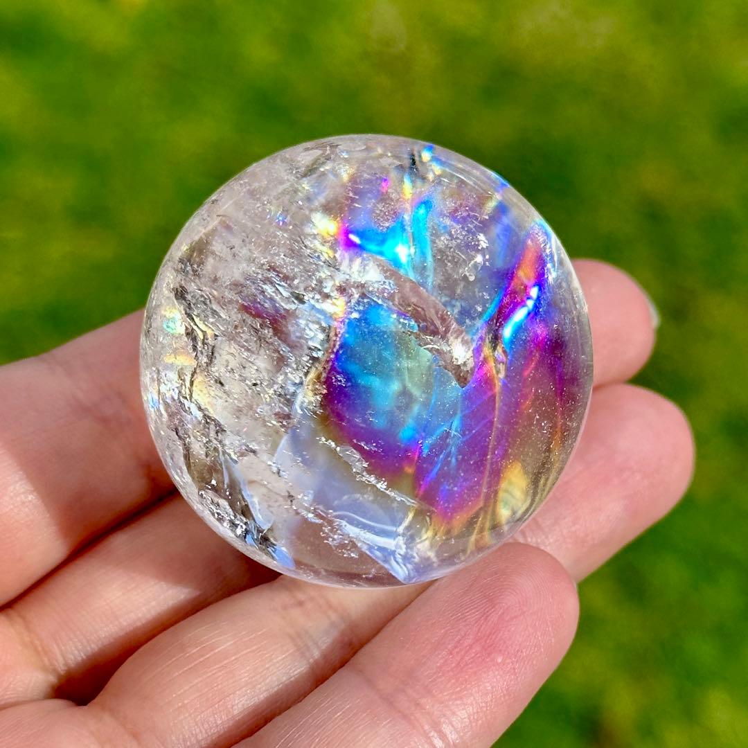 天然アイリスクォーツ スフィア 丸玉 G933