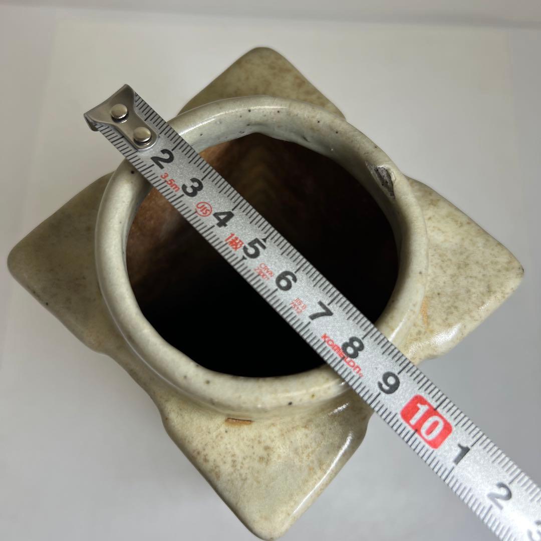 専用　中国美術　角瓶花瓶　高さ約25㎝　東Y8-0302☆2F