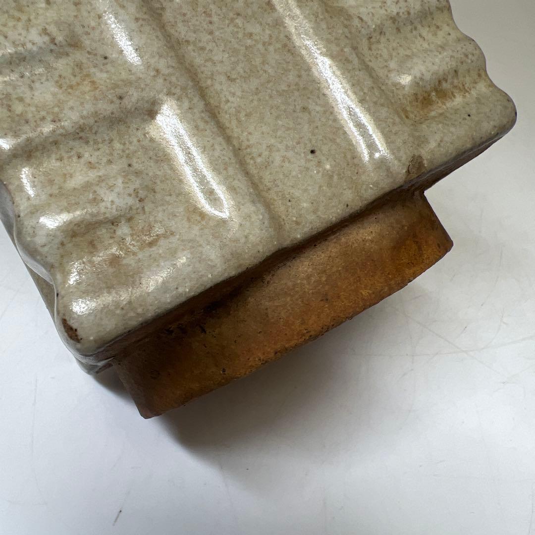 専用　中国美術　角瓶花瓶　高さ約25㎝　東Y8-0302☆2F