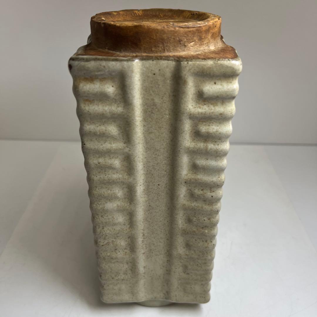 専用　中国美術　角瓶花瓶　高さ約25㎝　東Y8-0302☆2F