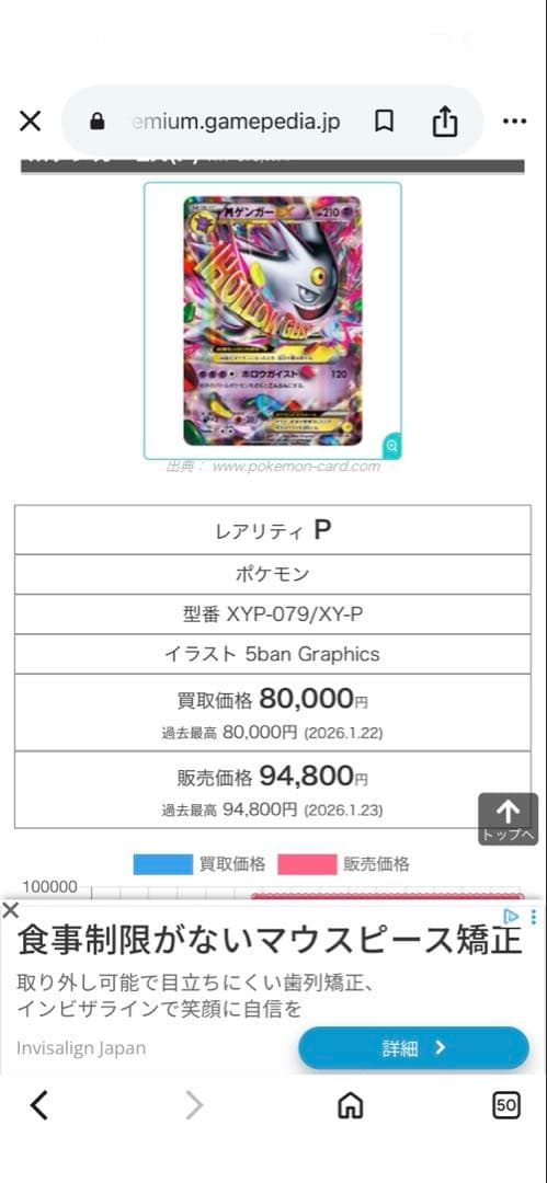 MゲンガーEX：白いメガゲンガーキャンペーン PROMO XYシリーズプロモー…