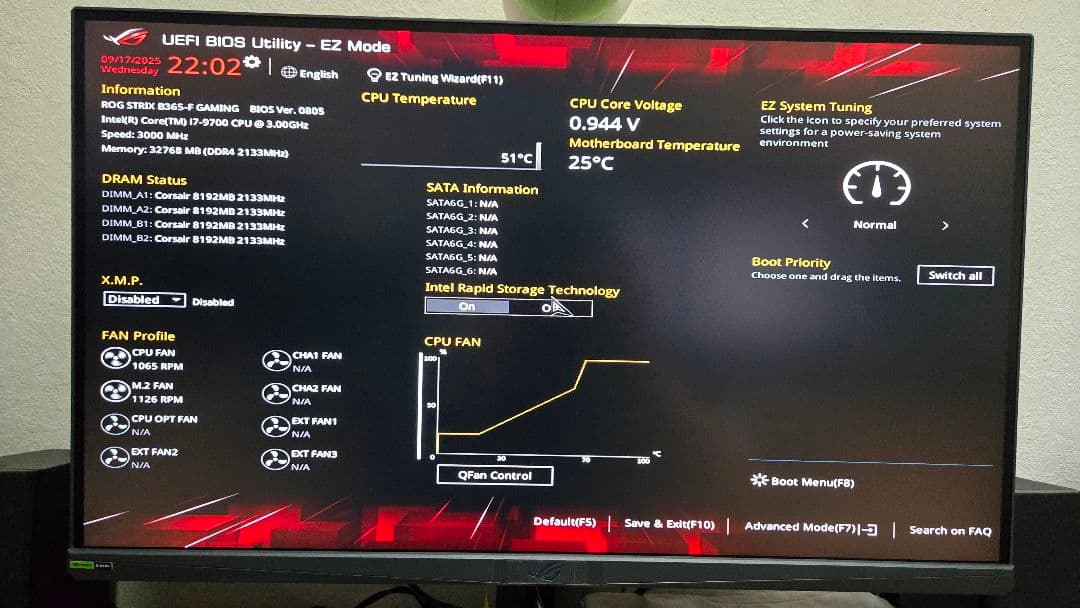 マザーボード ROG STRIX B365-F GAMING i7 9700