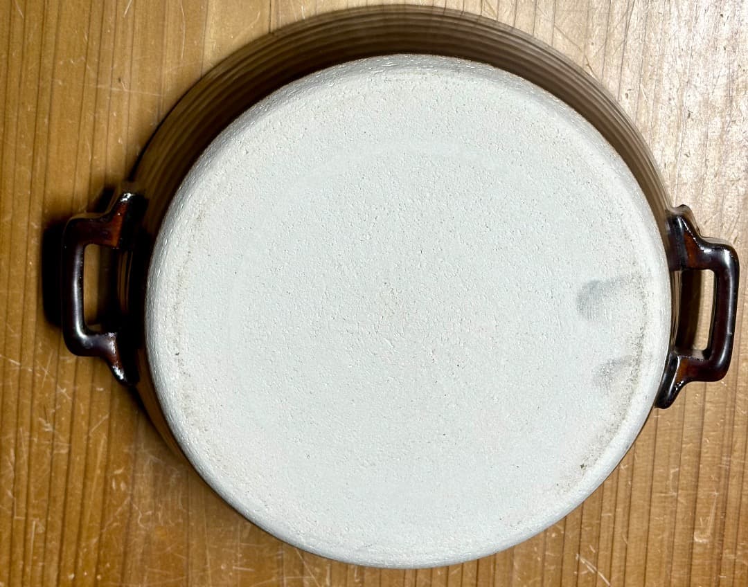 再値下げ　新品　萬古焼　７号土鍋土鍋　セラミック加工　ブラウン　IH直火OK